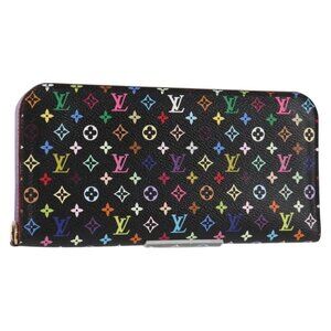 LOUIS VUITTON Multicolor Portefeuille Insolite Wallet Black M60271 Auth yk18491V
